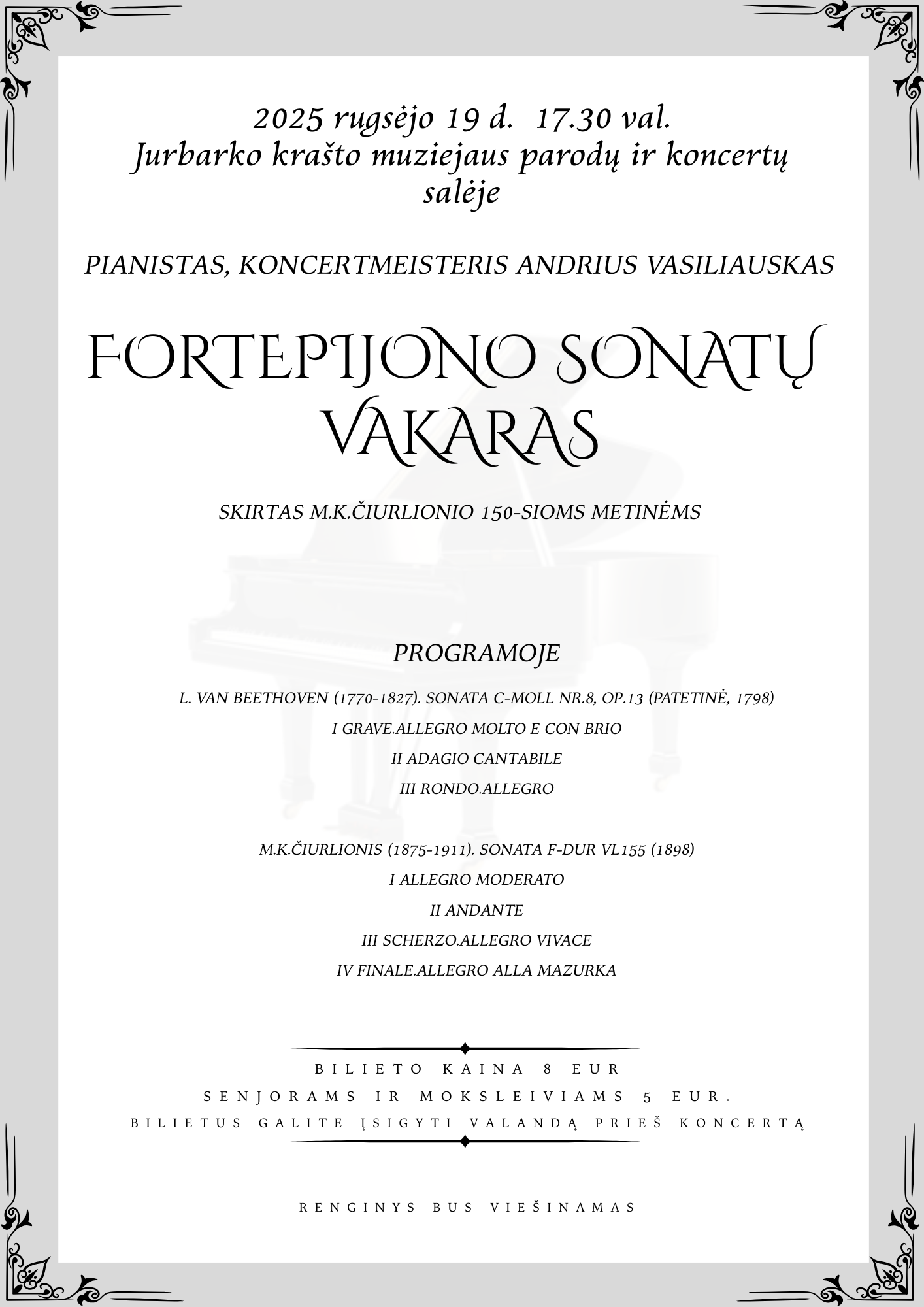 Rugsėjo 19 d. kviečiame į koncertą