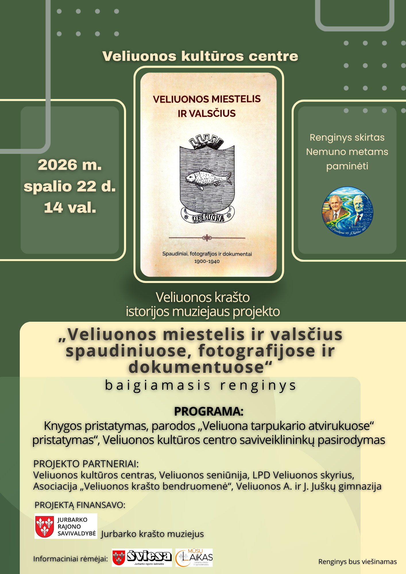 Veliuonos miestelis ir valsčius spaudiniuose, fotografijose ir dokumentuose